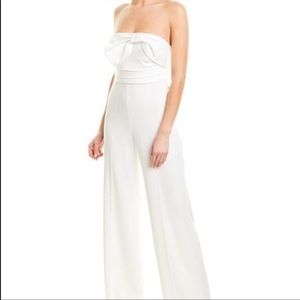 Jay Godfrey white bow jumpsuit, size 0, NWT